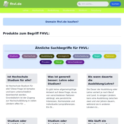 Screenshot fhvl.de