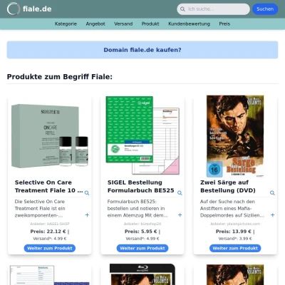 Screenshot fiale.de