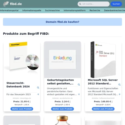 Screenshot fibd.de