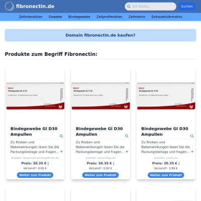 Screenshot fibronectin.de