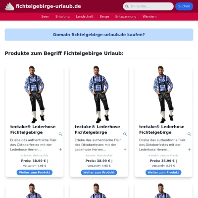Screenshot fichtelgebirge-urlaub.de
