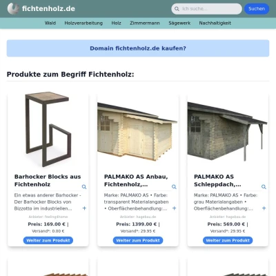 Screenshot fichtenholz.de