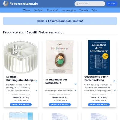 Screenshot fiebersenkung.de