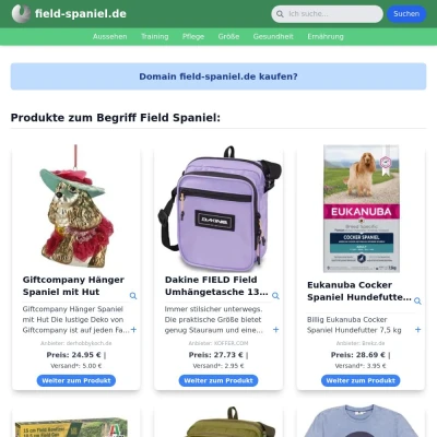 Screenshot field-spaniel.de