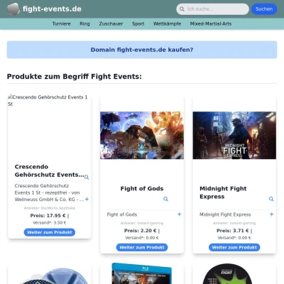 Screenshot fight-events.de