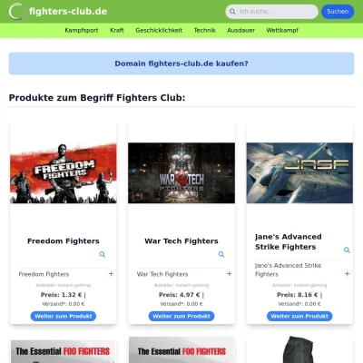 Screenshot fighters-club.de