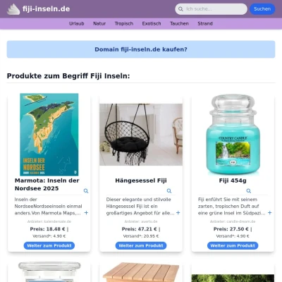 Screenshot fiji-inseln.de