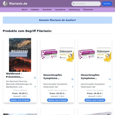 Screenshot filariasis.de