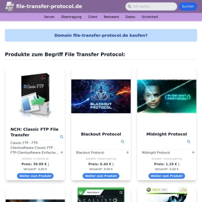 Screenshot file-transfer-protocol.de