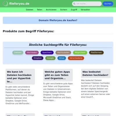 Screenshot fileforyou.de