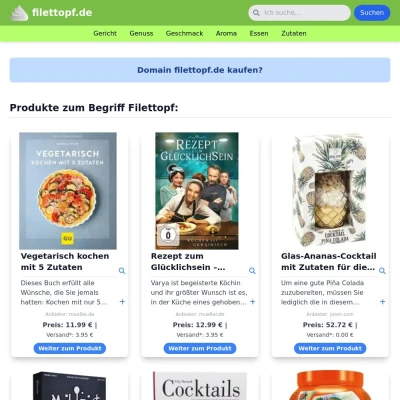 Screenshot filettopf.de