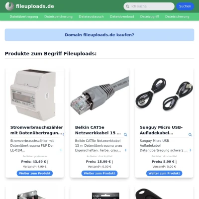 Screenshot fileuploads.de