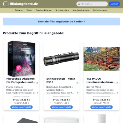 Screenshot filialangebote.de