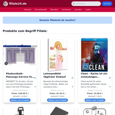 Screenshot filiale24.de
