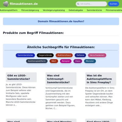 Screenshot filmauktionen.de
