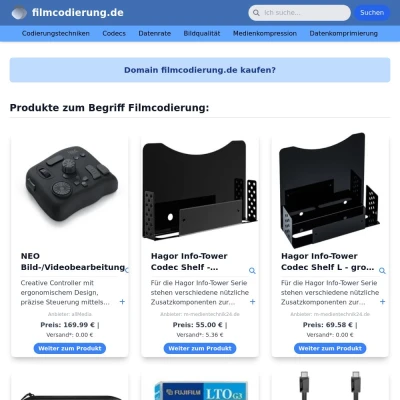 Screenshot filmcodierung.de