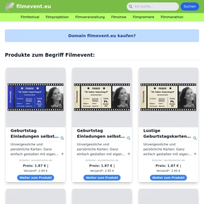 Screenshot filmevent.eu