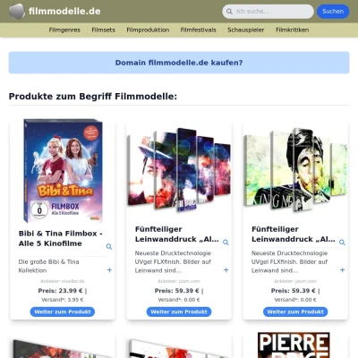 Screenshot filmmodelle.de