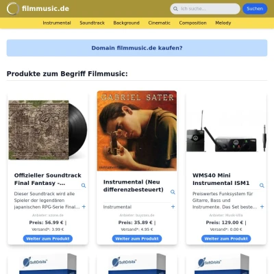 Screenshot filmmusic.de