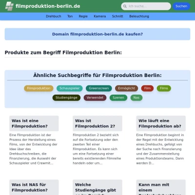 Screenshot filmproduktion-berlin.de