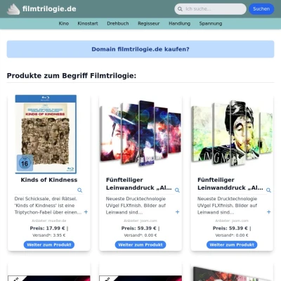 Screenshot filmtrilogie.de