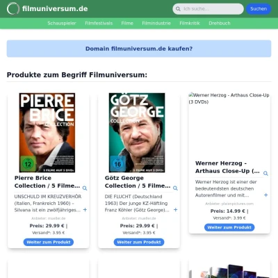 Screenshot filmuniversum.de