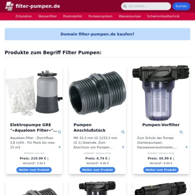 Screenshot filter-pumpen.de