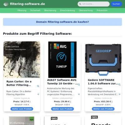 Screenshot filtering-software.de
