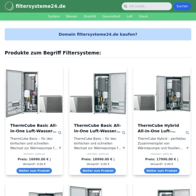 Screenshot filtersysteme24.de