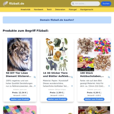 Screenshot filzball.de