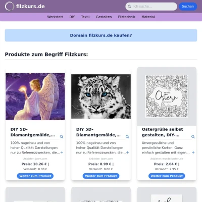 Screenshot filzkurs.de