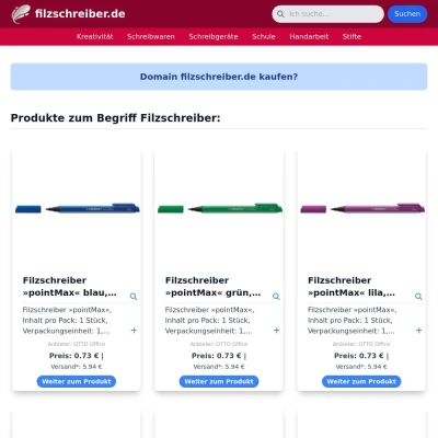 Screenshot filzschreiber.de