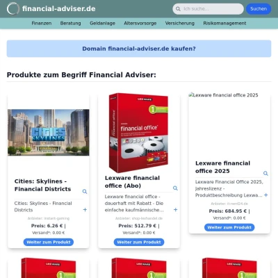 Screenshot financial-adviser.de