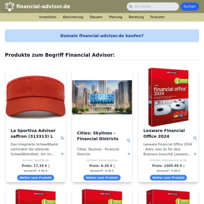 Screenshot financial-advisor.de