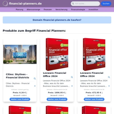 Screenshot financial-planners.de