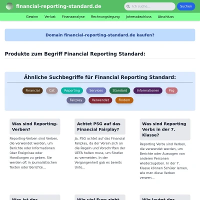 Screenshot financial-reporting-standard.de