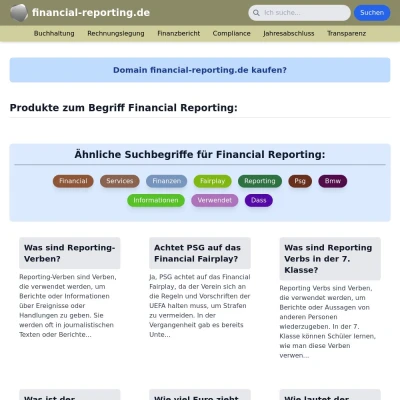 Screenshot financial-reporting.de