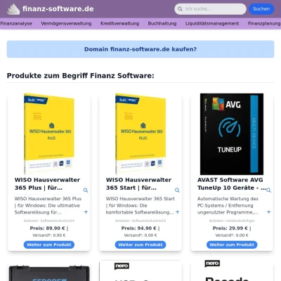 Screenshot finanz-software.de