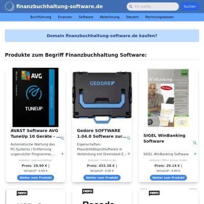 Screenshot finanzbuchhaltung-software.de