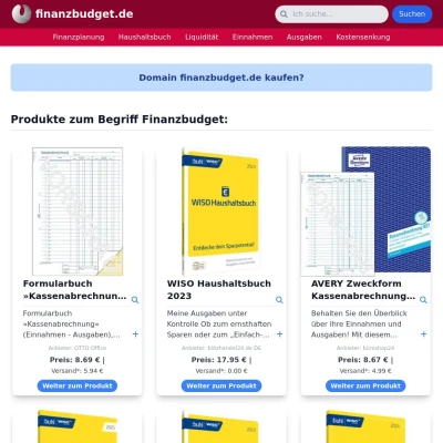 Screenshot finanzbudget.de