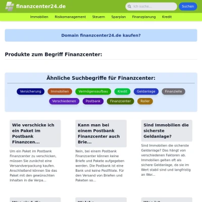 Screenshot finanzcenter24.de