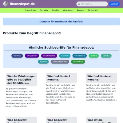 Screenshot finanzdepot.de