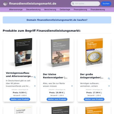 Screenshot finanzdienstleistungsmarkt.de