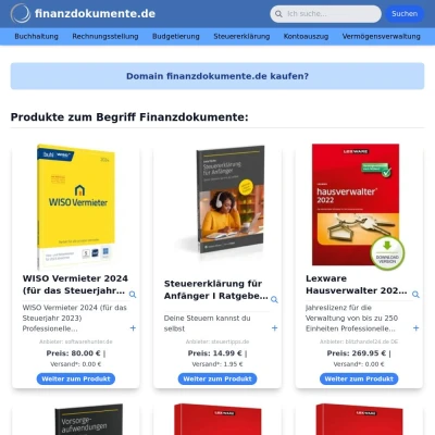 Screenshot finanzdokumente.de