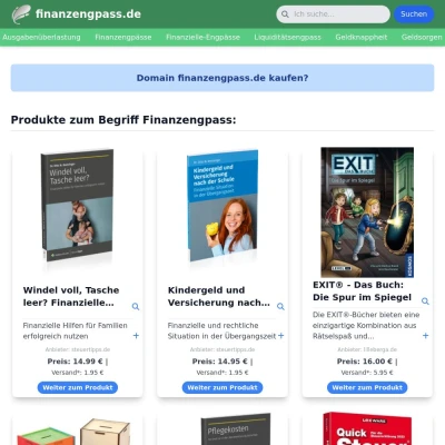 Screenshot finanzengpass.de