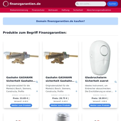 Screenshot finanzgarantien.de