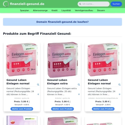 Screenshot finanziell-gesund.de