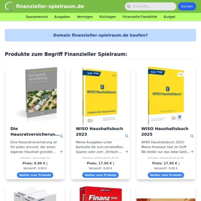 Screenshot finanzieller-spielraum.de