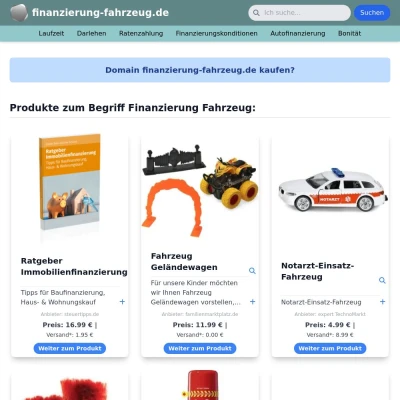 Screenshot finanzierung-fahrzeug.de