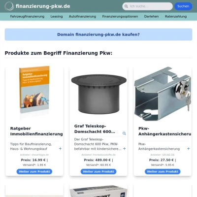 Screenshot finanzierung-pkw.de